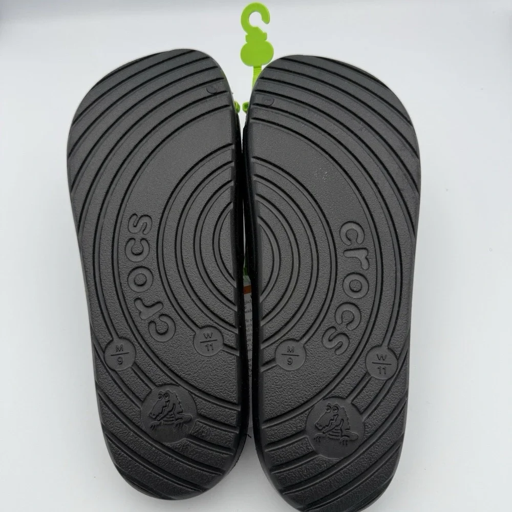 Crocs Slide Sandals Black Synthetic Slip On 210088-001 Men's Size 9/Woman's 11